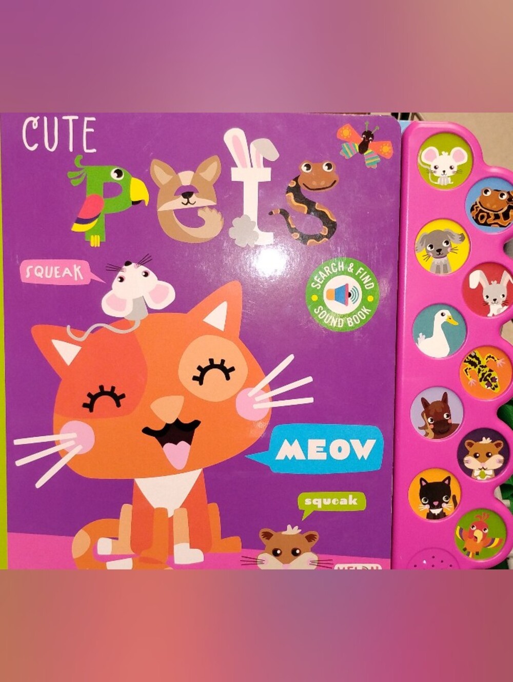 Purple Cat Search & Find Sound Book - Meow